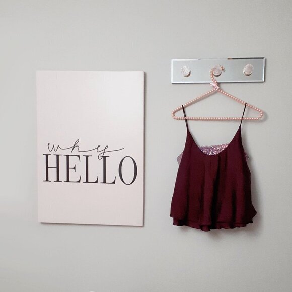 NWOT Free People plum purple satin-like camisole with sequin accent, S - Picture 7 of 11